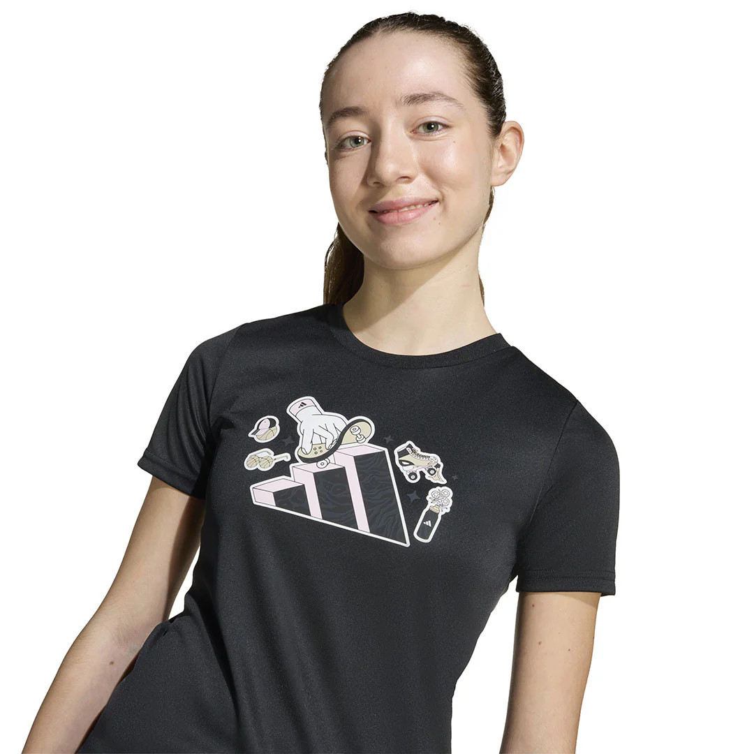 adidas - Girls' (Junior) Animal Graphic T-Shirt (JV5202) - Image 4