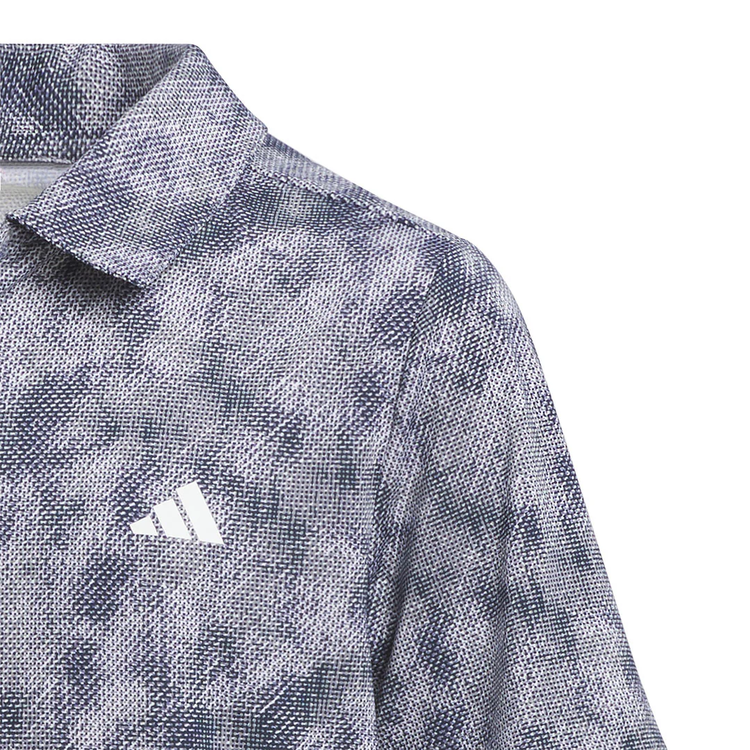 adidas - Kids' (Junior) Performance Textured Print Polo (JW4145) - Image 3