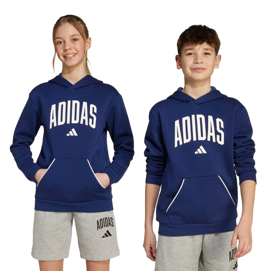 adidas - Kids' (Junior) Seasonals Essentials Collegiate Typography Hoodie (JV7338) - Image 2