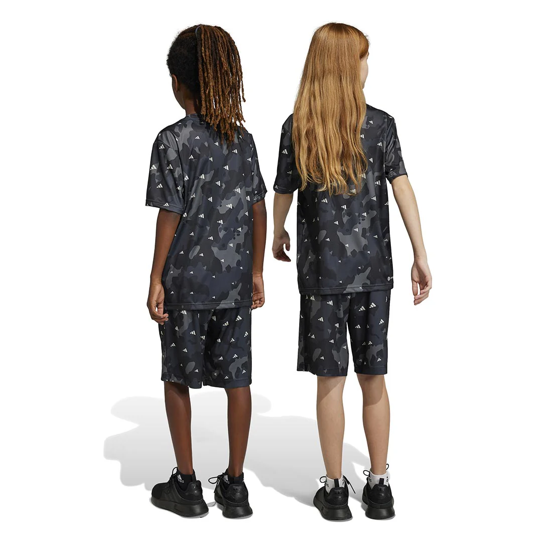 adidas - Kids' (Junior) Train Essentials Aeroready Allover Print Shorts (HR6409) - Image 3