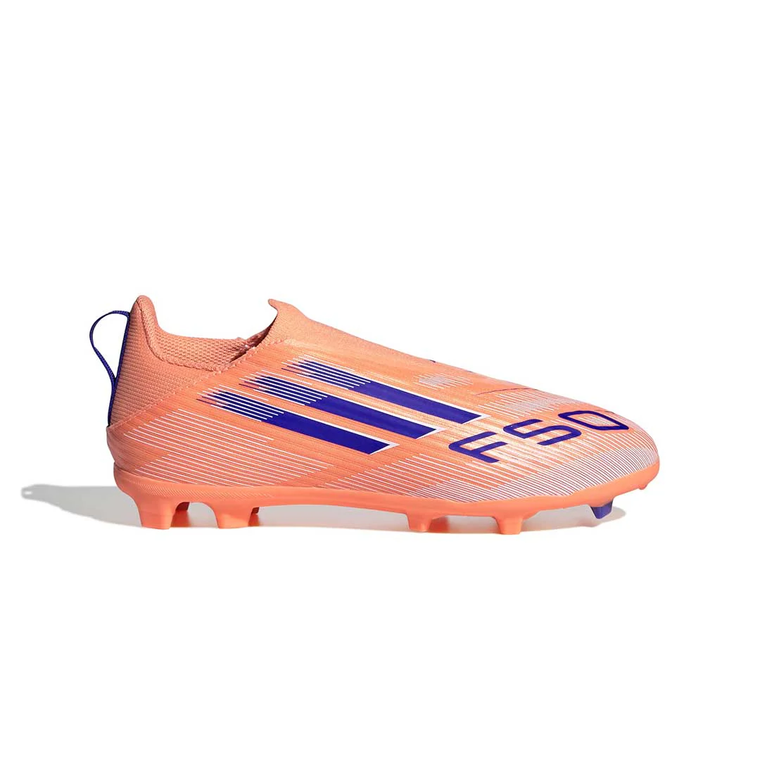 adidas - Kids' (Preschool & Junior) F50 League Laceless Firm/Multi Ground Soccer Cleats (JH7742)