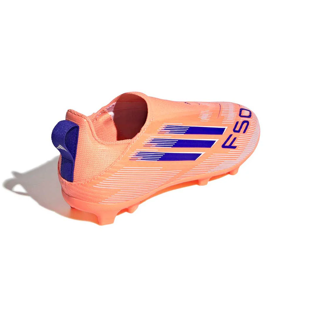 adidas - Kids' (Preschool & Junior) F50 League Laceless Firm/Multi Ground Soccer Cleats (JH7742) - Image 4