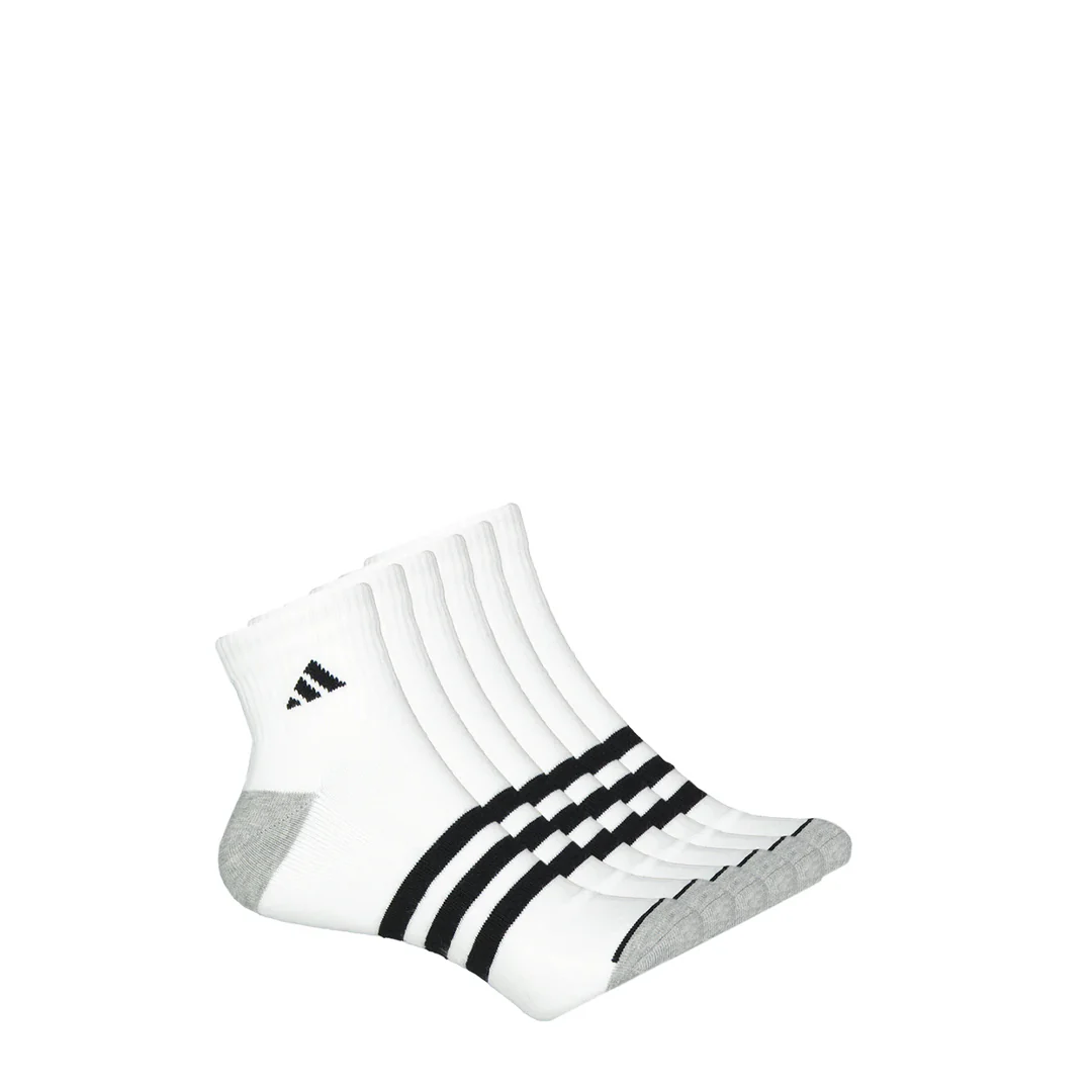 adidas - Men's 3 Stripe Cushioned 6 Pack 1/4 Socks (GB7963)