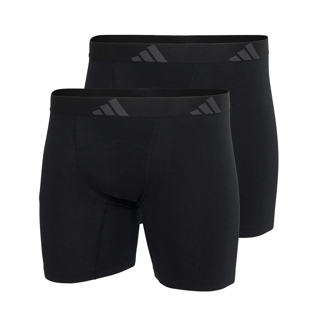 adidas - Men's Active Flex 2 Pack Cotton Boxer Brief (JK3969)