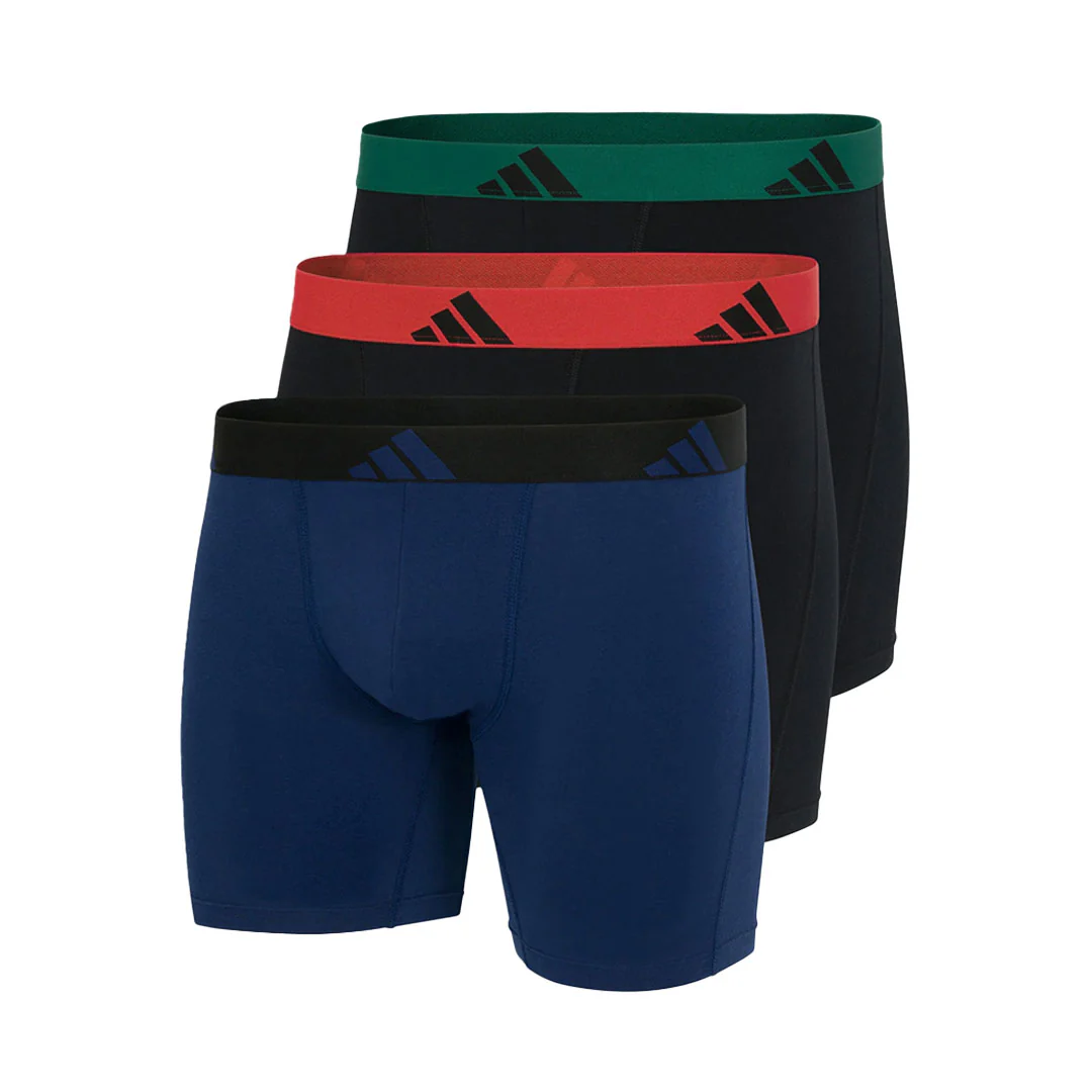 adidas - Men's Active Flex 3 Pack Cotton Boxer Brief (JK3964)