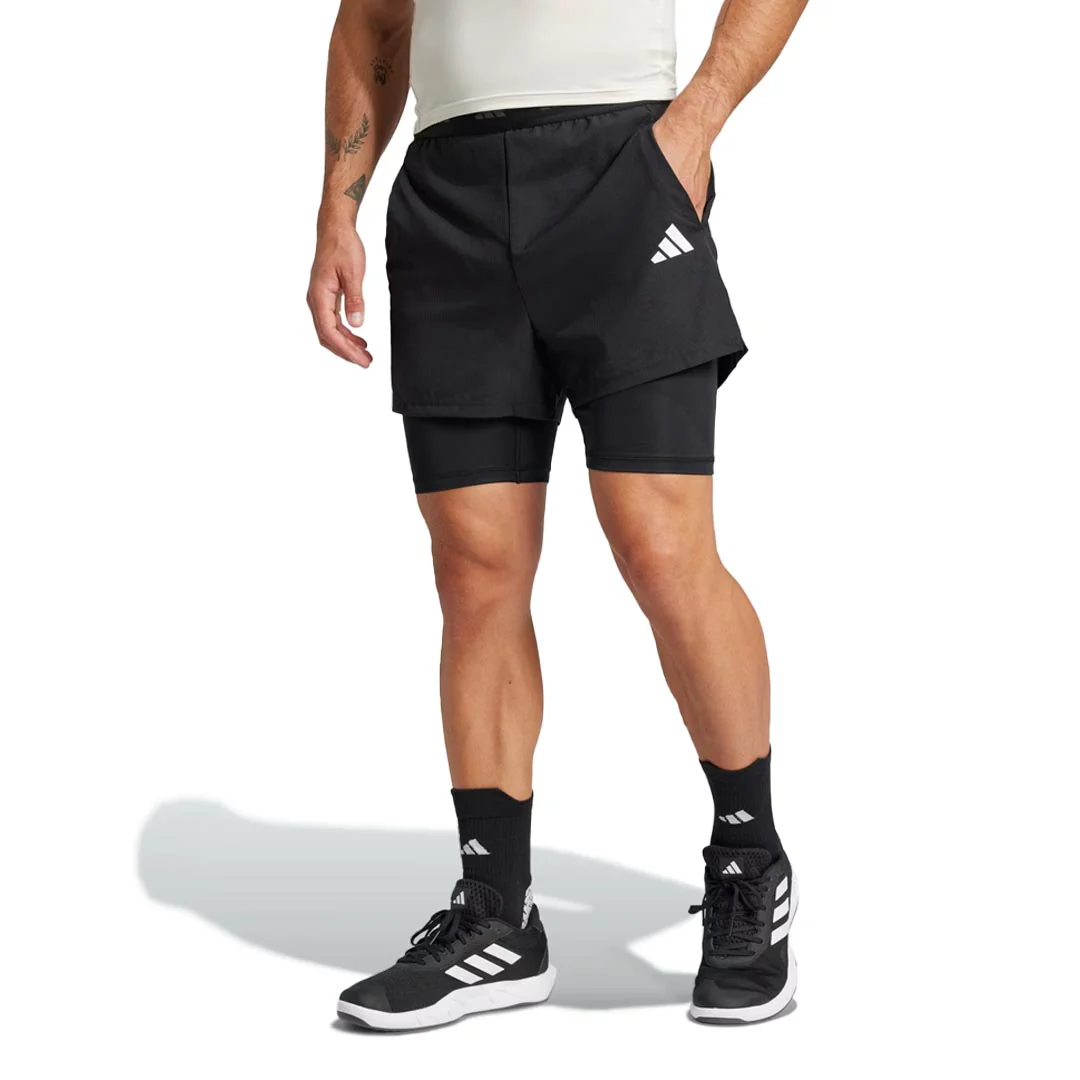 adidas - Men's Gym+ 2-In-1 Shorts (JE5665) - Image 2