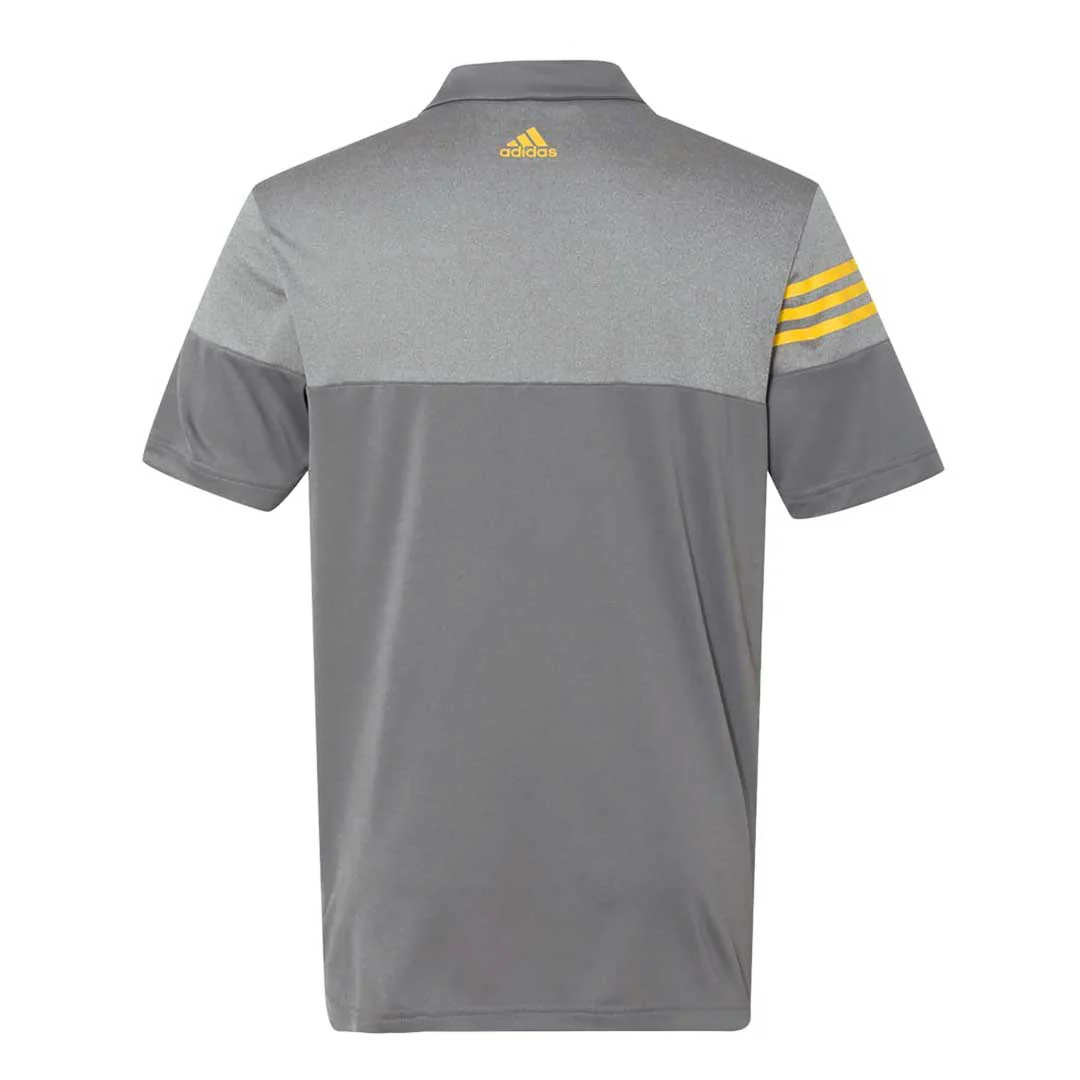 adidas - Men's Heathered 3-Stripes Colorblocked Polo (CZ4352) - Image 3