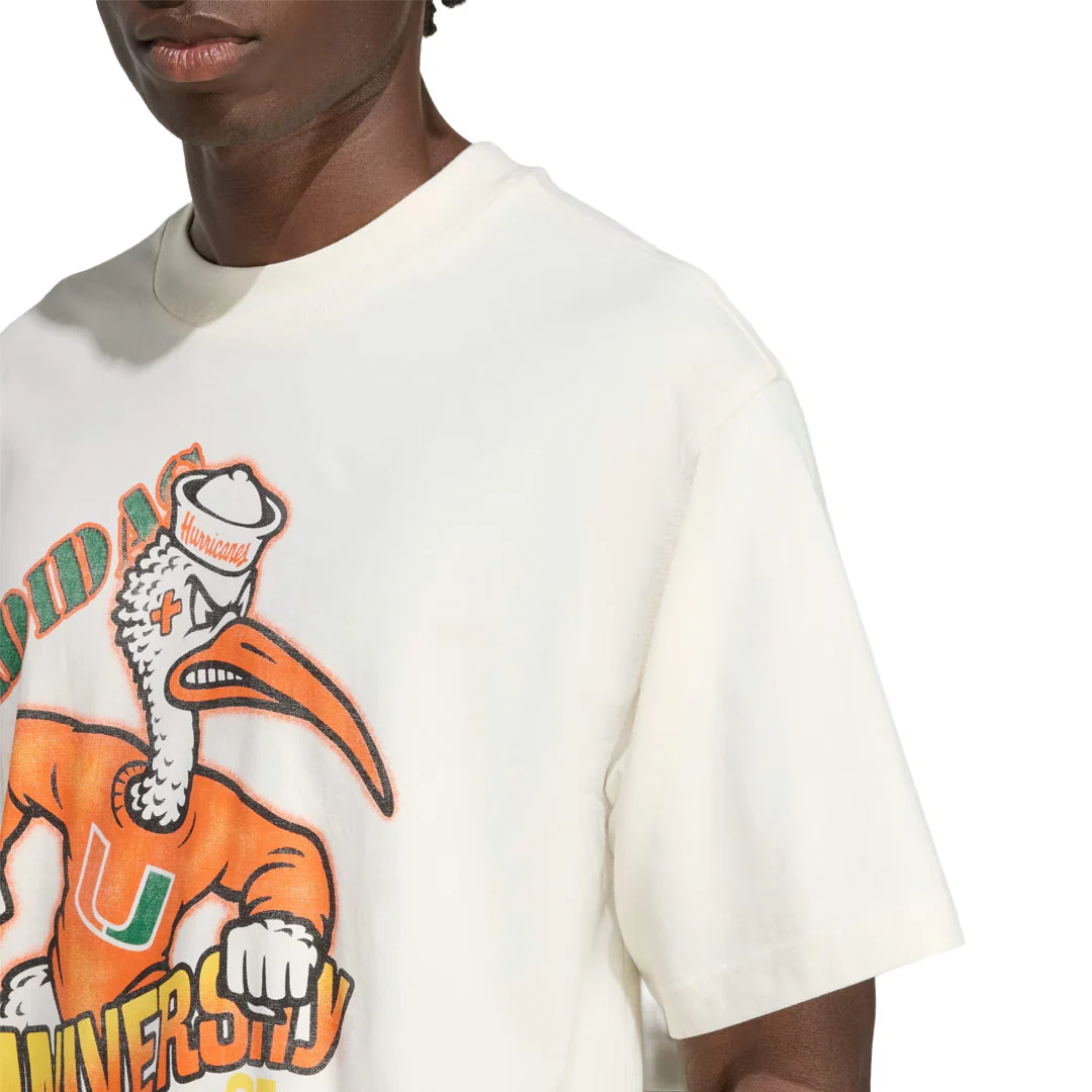 adidas - Men's Originals Miami Hurricanes Graphic T-Shirt (KG3967) - Image 4