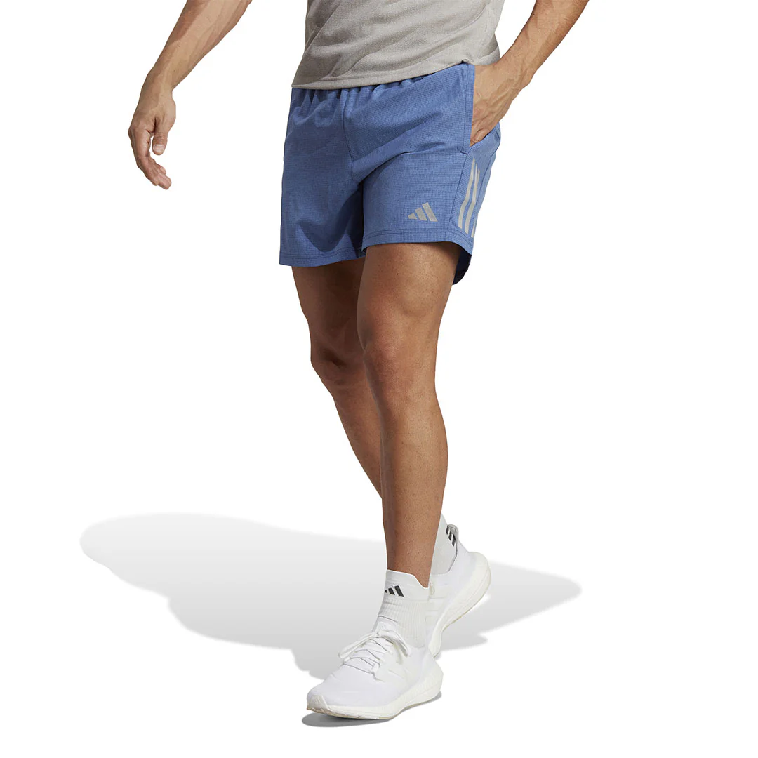 adidas - Men's Own The Run 5 Inch Heather Shorts (HR6615) - Image 2