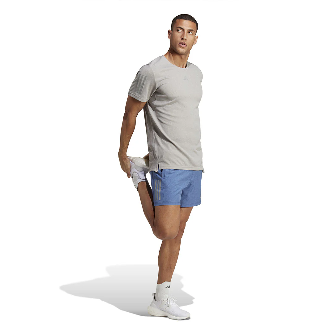 adidas - Men's Own The Run 5 Inch Heather Shorts (HR6615) - Image 4