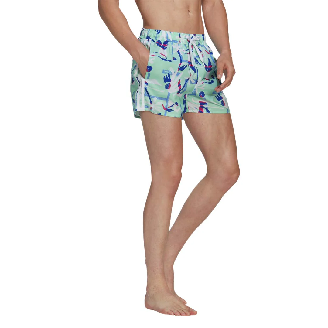 adidas - Men's Seasonal Floral CLX 3" Swim Shorts (HT2120) - Image 3