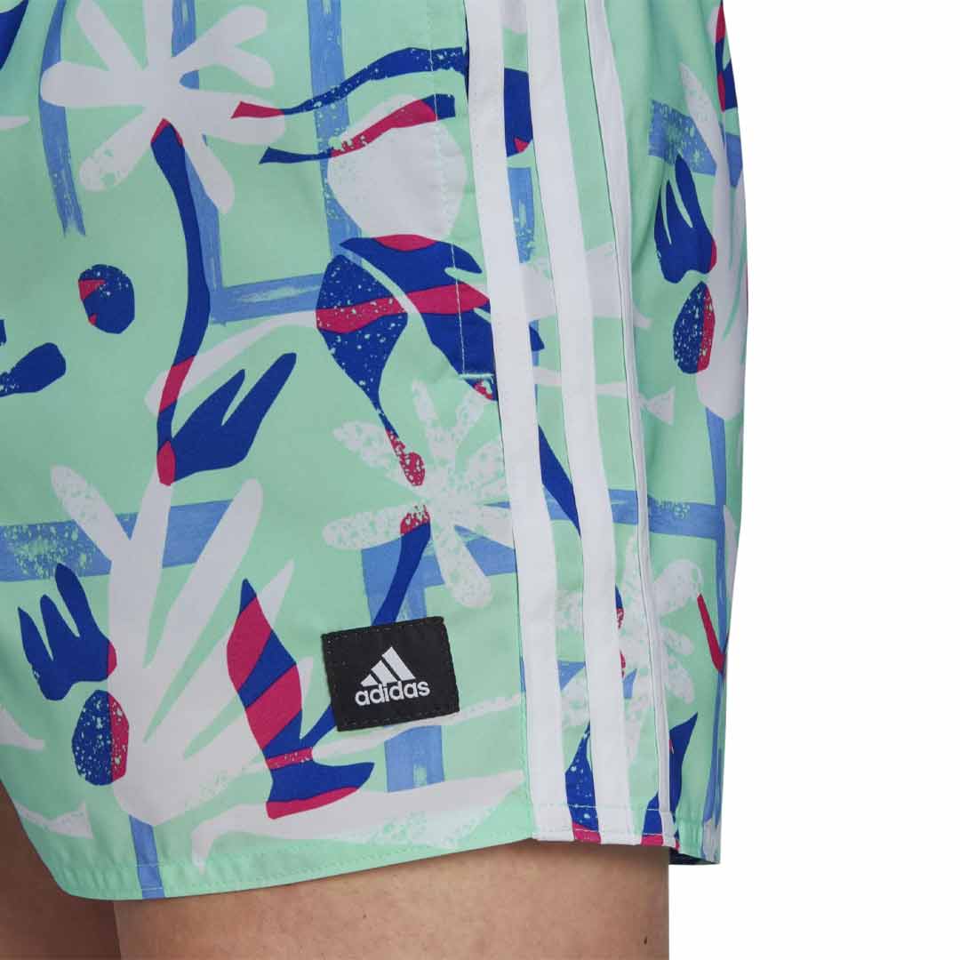 adidas - Men's Seasonal Floral CLX 3" Swim Shorts (HT2120) - Image 5