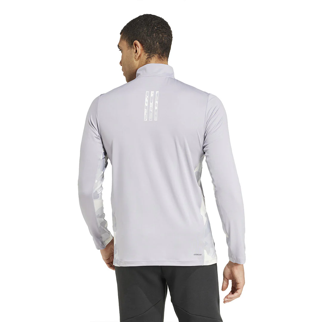adidas - Men's Train Essentials Camo Training Quarter Zip T-Shirt (IW8494) - Image 3