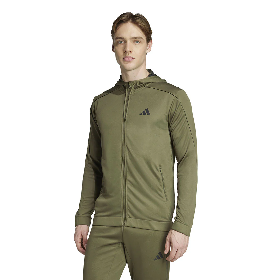 adidas - Men's Train Essentials Seasonal Full Zip Hoodie (JV7244) - Image 2