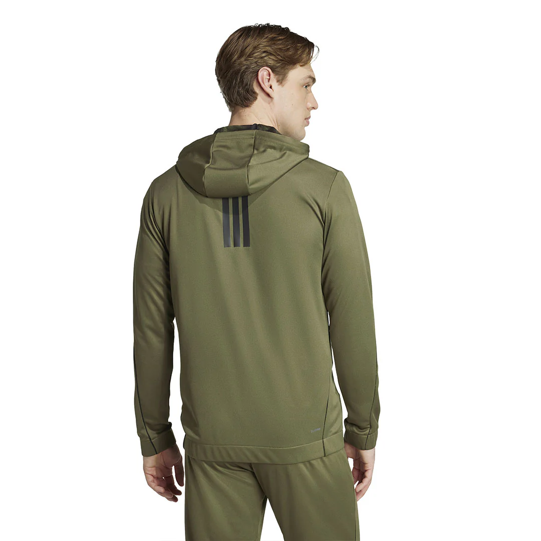 adidas - Men's Train Essentials Seasonal Full Zip Hoodie (JV7244) - Image 3
