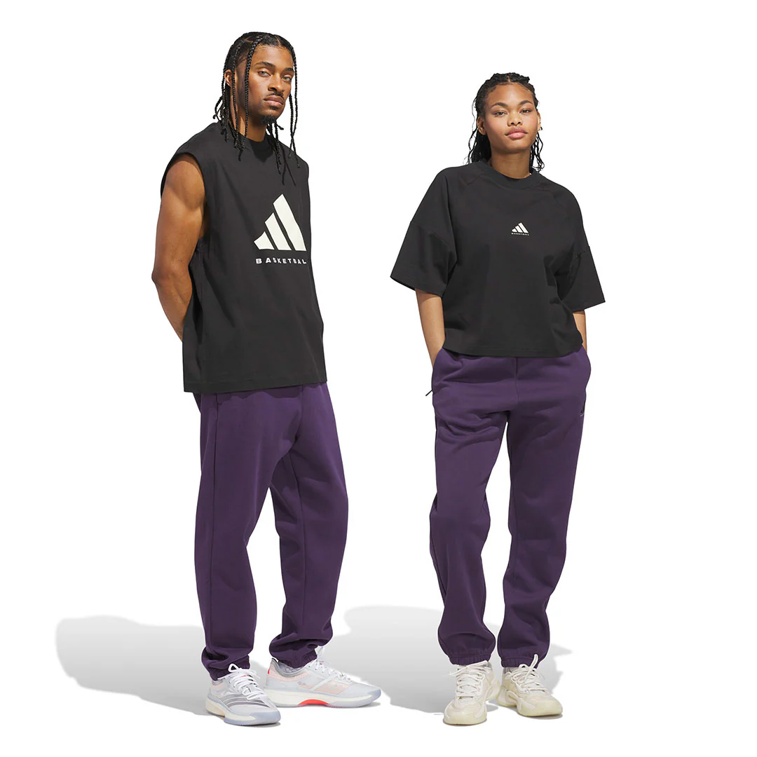 adidas - Unisex Basketball Fleece Jogger (JV6116) - Image 2