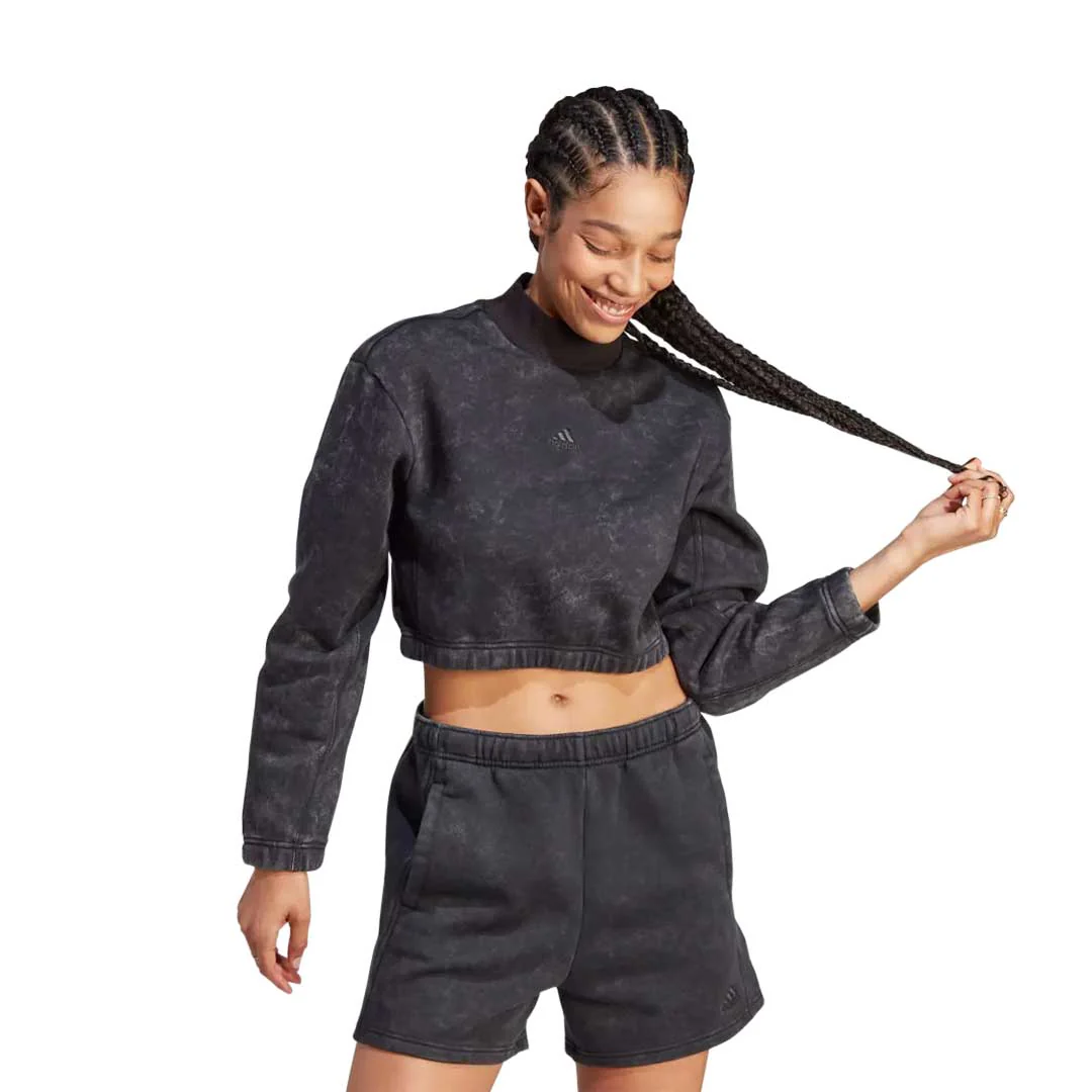 adidas - Women's All SZN Fleece Washed Sweatshirt (IL1511) - Image 2