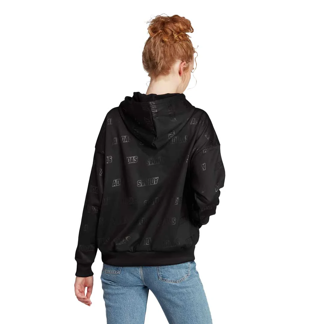 adidas - Women's Embossed Monogram Fleece Hoodie (IM2586) - Image 3