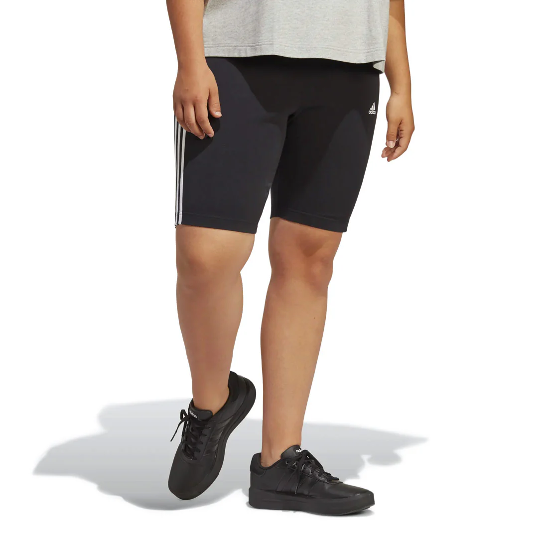 adidas - Women's Essentials 3-Stripes Bike Shorts (Plus Size) (IB8765) - Image 2
