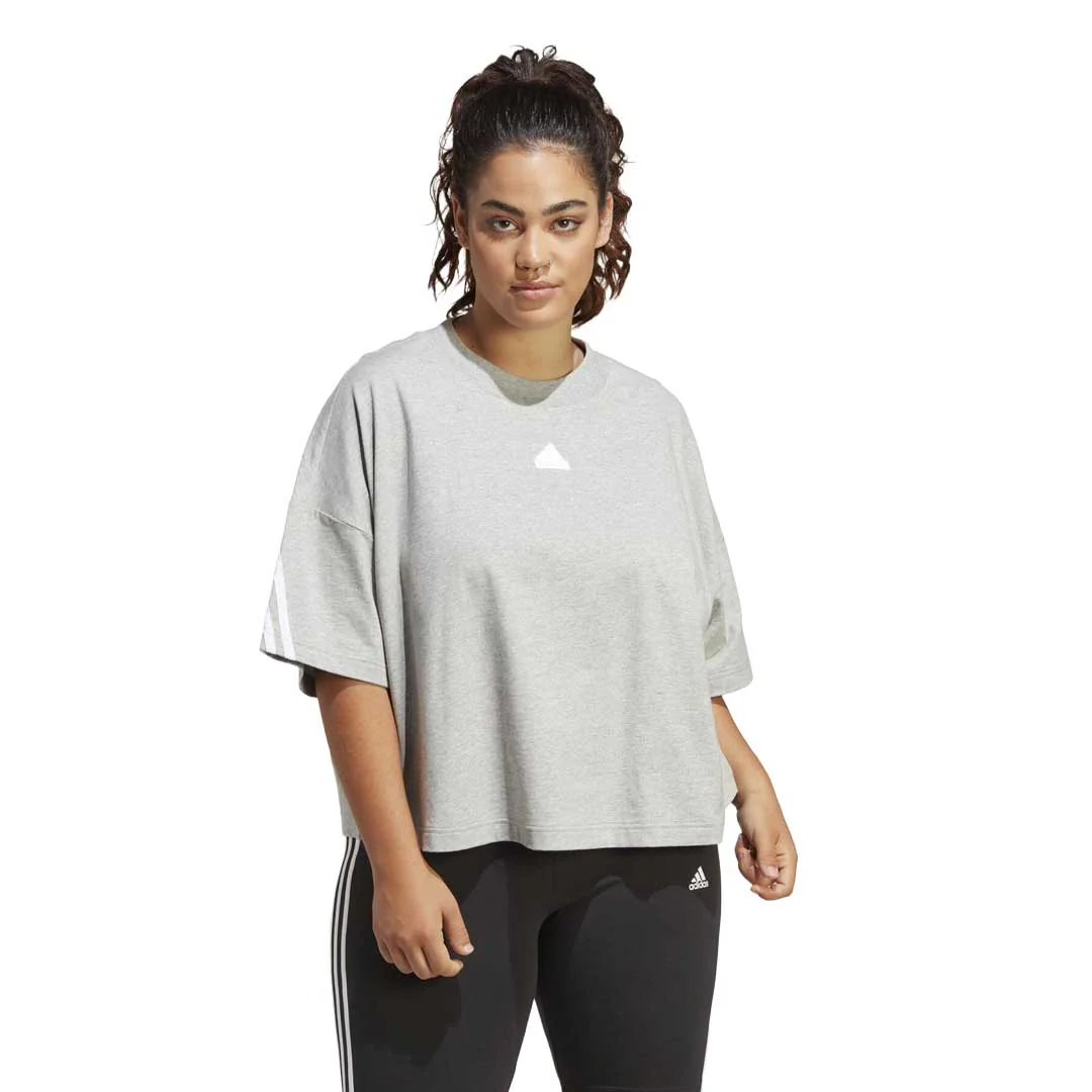 adidas - Women's Future Icons 3-Stripes T-Shirt (Plus Size) (IC0462) - Image 2