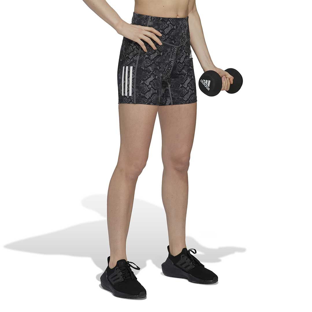 adidas - Women's Hyperglam Aeroready High Rise Tight Shorts (H44780) - Image 2