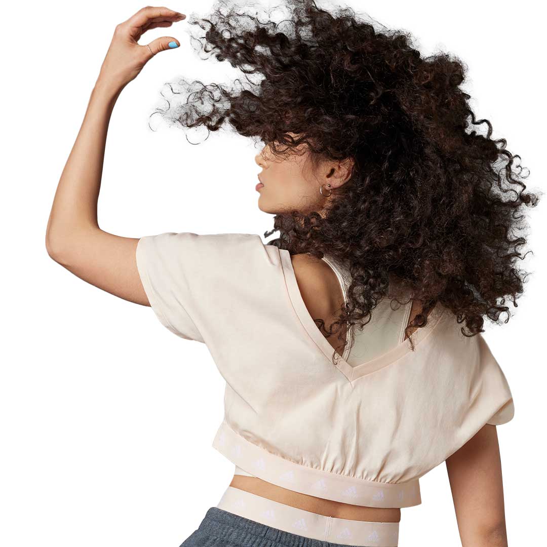adidas - Women's Hyperglam Cropped Cotton T-Shirt (HZ9667) - Image 3