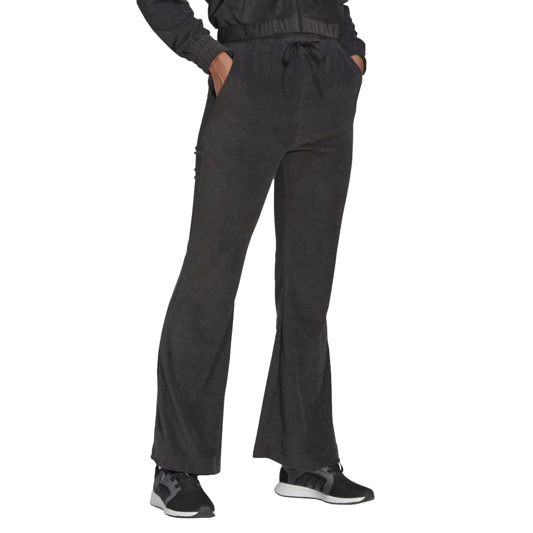 adidas - Women's Hyperglam Rib Velour Flared Leg Pant (IB3616) - Image 2
