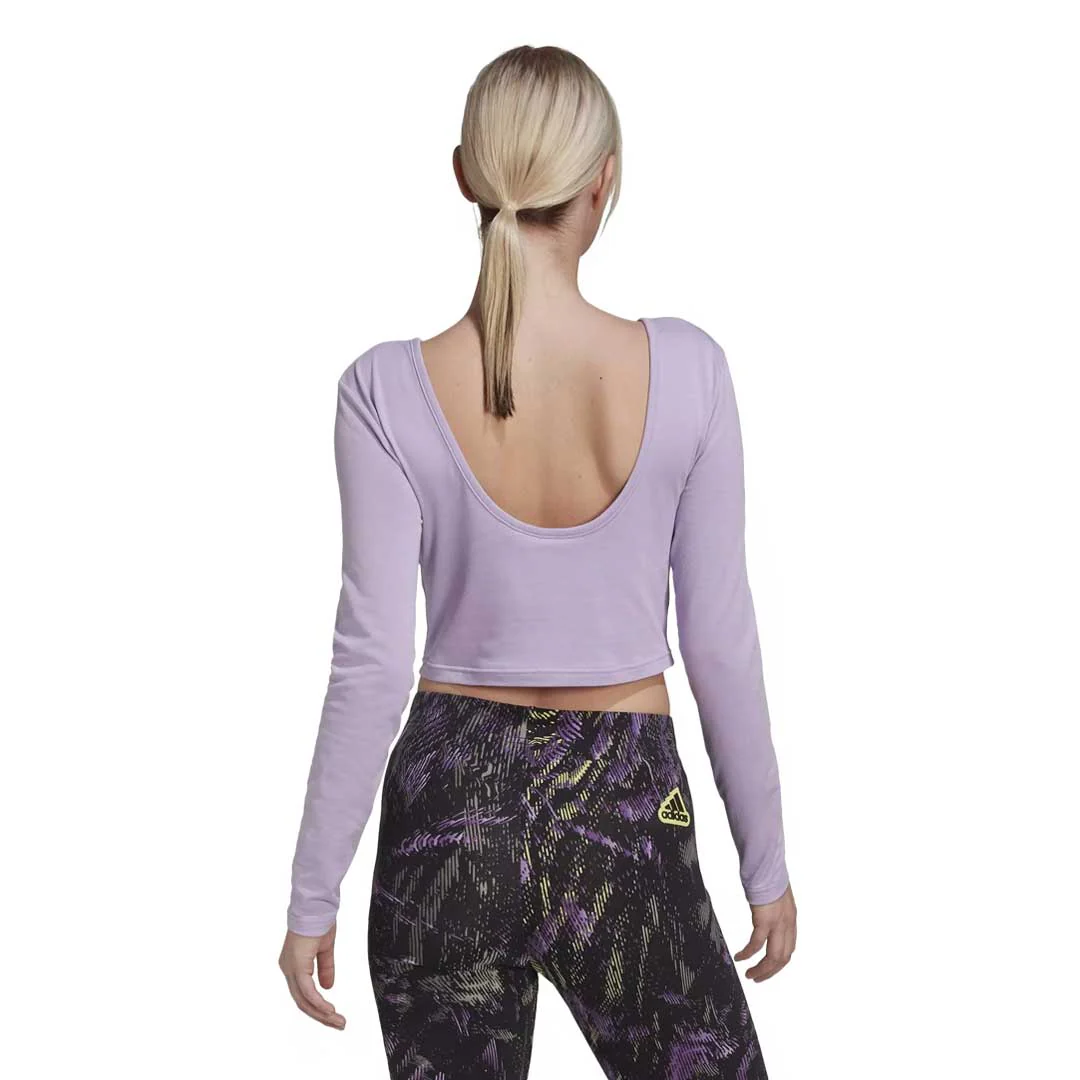 adidas - Women's Hyperpulse Cropped  Long Sleeve Top (HU0264) - Image 3