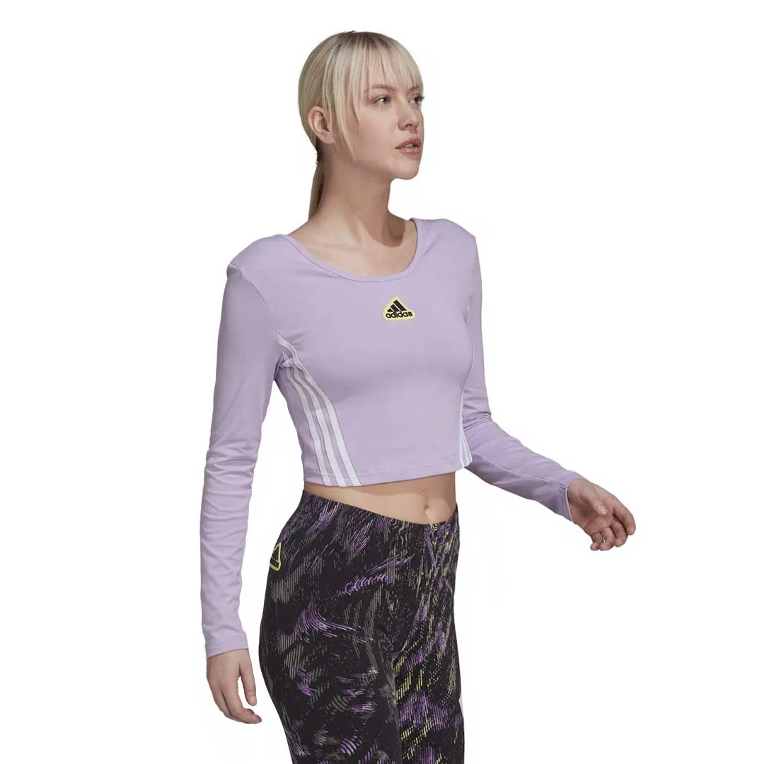 adidas - Women's Hyperpulse Cropped  Long Sleeve Top (HU0264) - Image 4