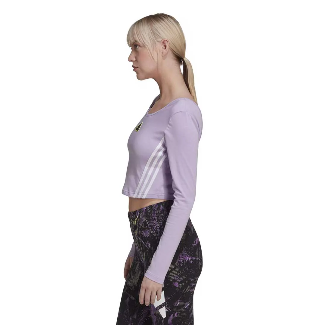 adidas - Women's Hyperpulse Cropped  Long Sleeve Top (HU0264) - Image 5