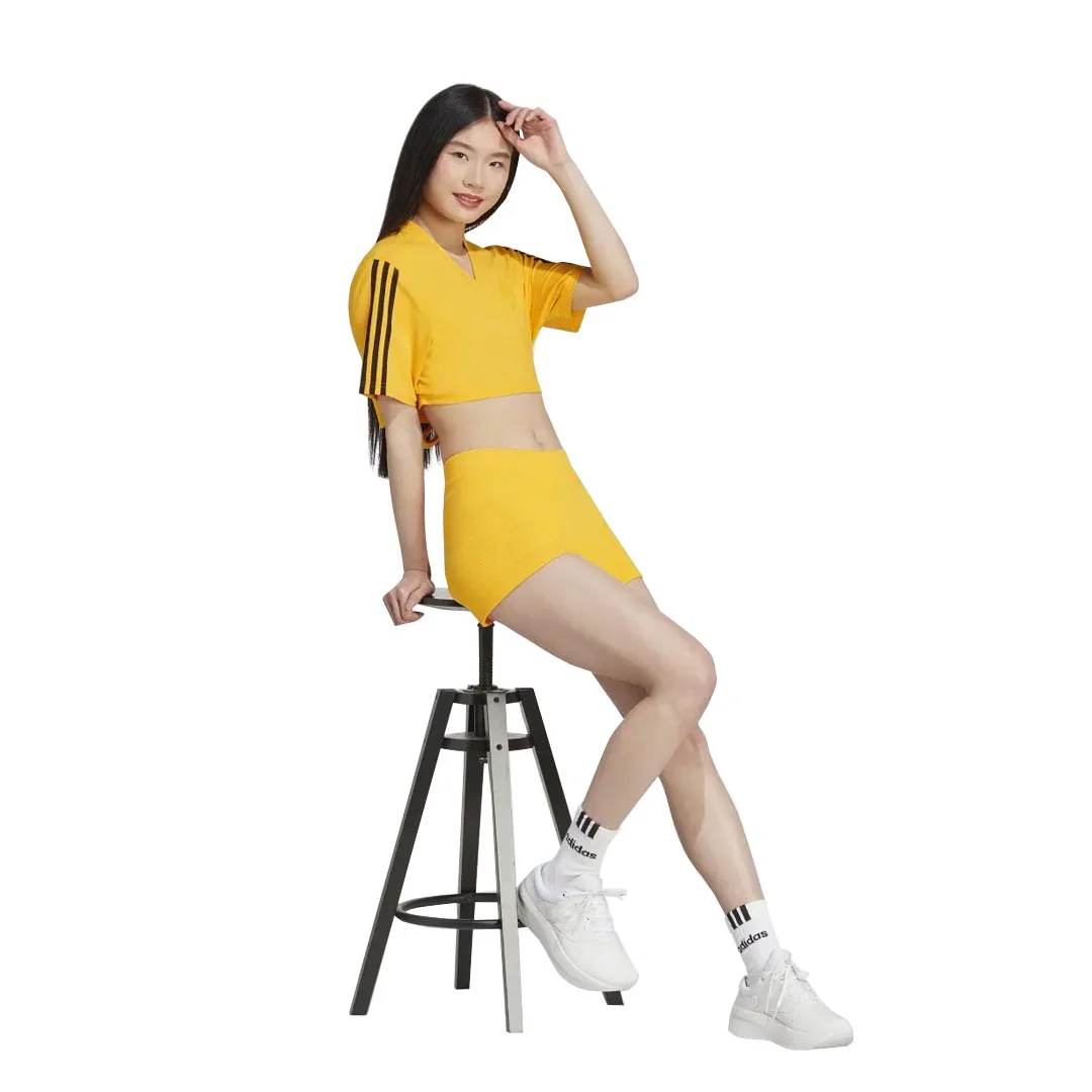 adidas - Women's Lounge Low Rise Rib Shorts (IC9453) - Image 4
