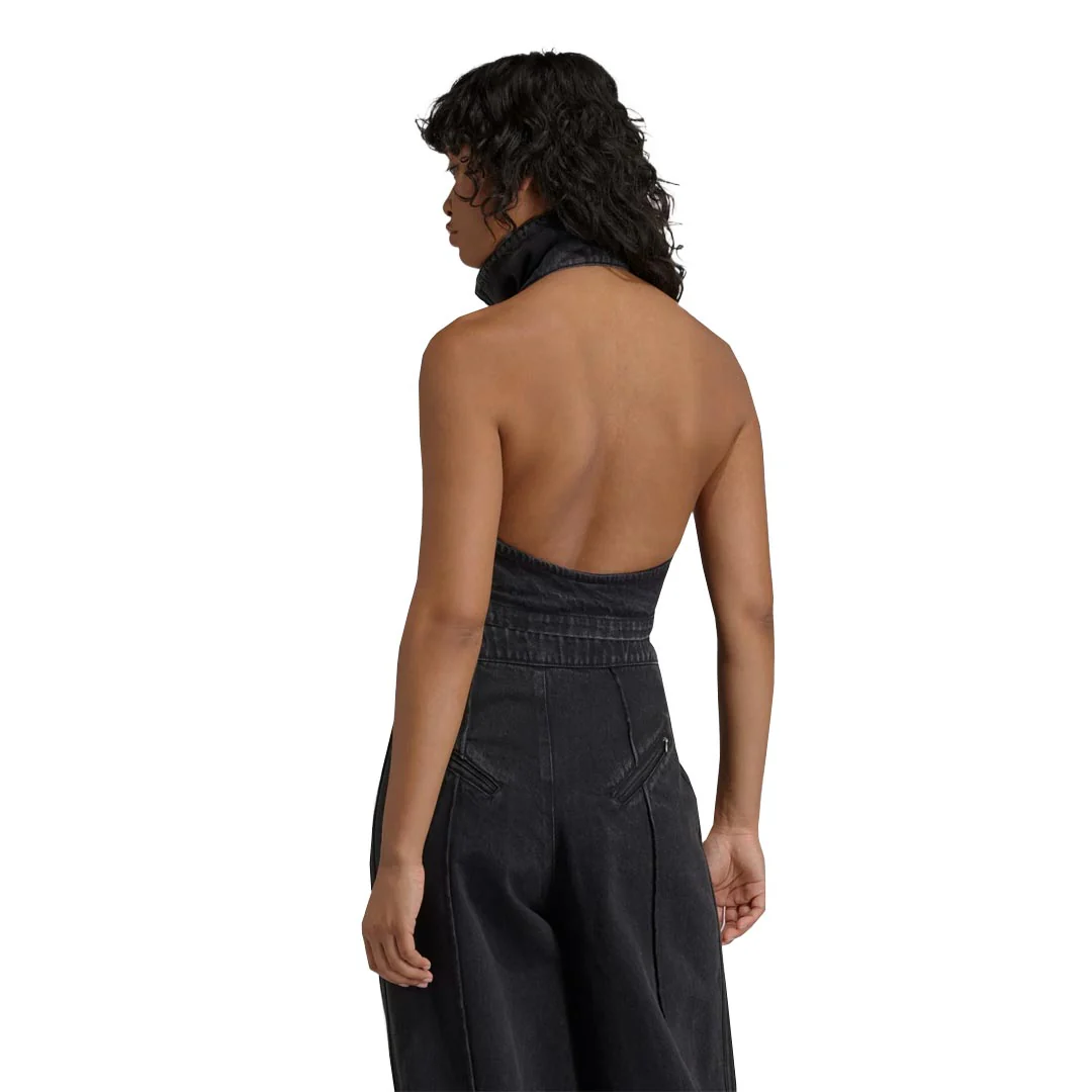 adidas - Women's Montreal Denim Cropped Vest (IT7270) - Image 3