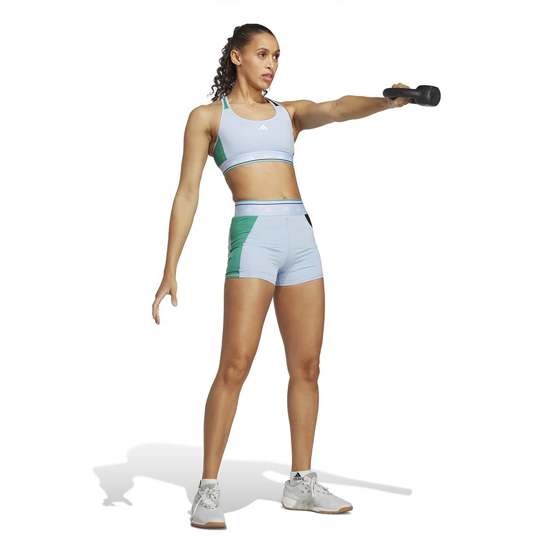 adidas - Women's Techfit Colorblock 3 Inch Shorts (HS3325) - Image 4