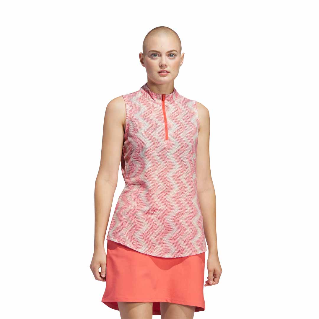 adidas - Women's Ultimate365 Ottoman Printed Sleeveless Polo (IP4233) - Image 2
