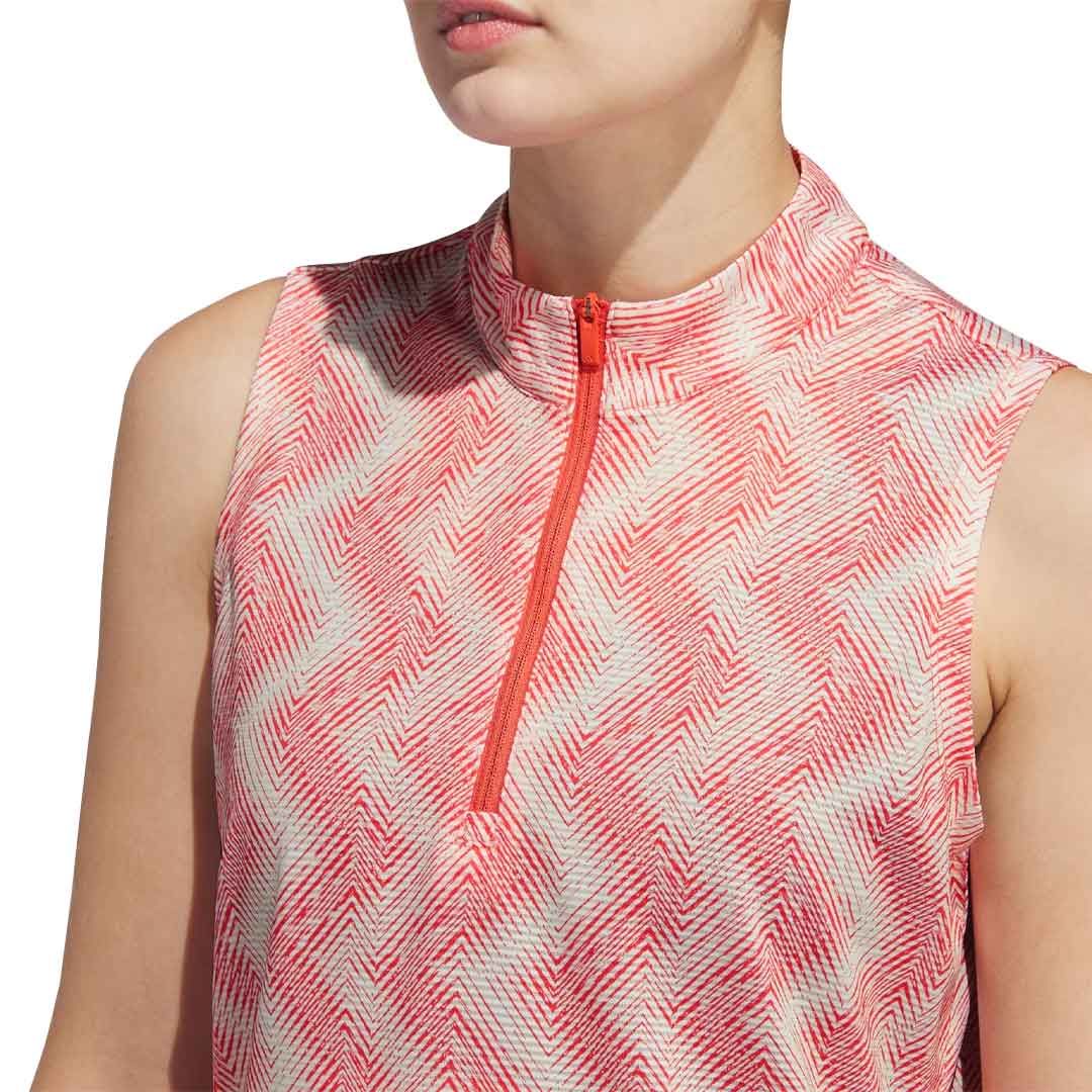 adidas - Women's Ultimate365 Ottoman Printed Sleeveless Polo (IP4233) - Image 4
