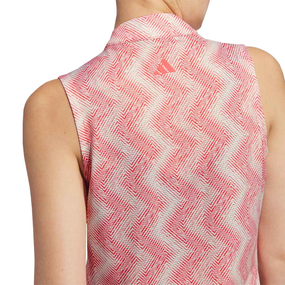 adidas - Women's Ultimate365 Ottoman Printed Sleeveless Polo (IP4233) - Image 5