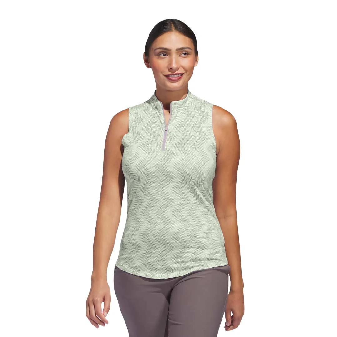 adidas - Women's Ultimate365 Ottoman Printed Sleeveless Polo (IP8689) - Image 2
