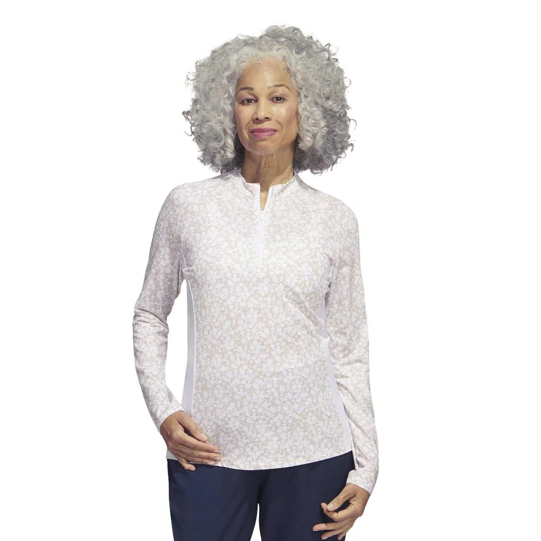 adidas - Women's Ultimate365 Printed 1/4-Zip Mock-Neck Polo (HT1232) - Image 2