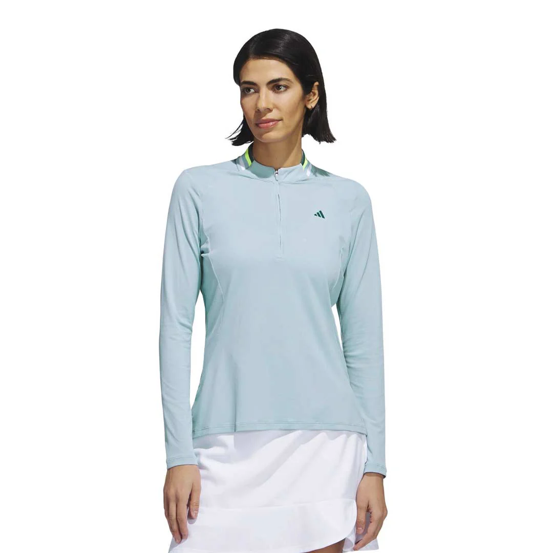 adidas - Women's Ultimate365 Tour Long Sleeve Mock Polo (HY7203) - Image 2
