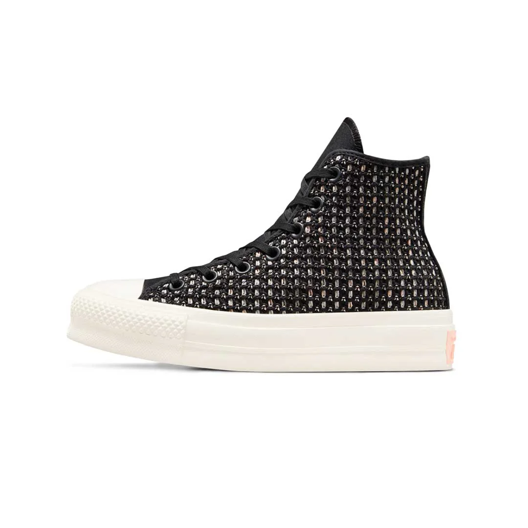 Converse - Women's Chuck Taylor All Star Lift Platform Crochet High Top Shoes (A09829C) - Image 2