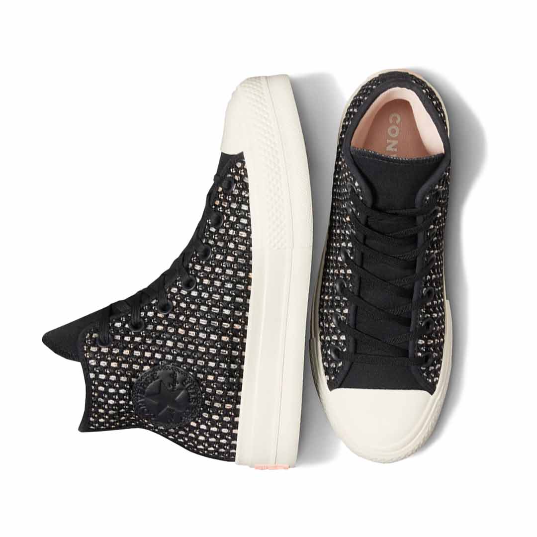 Converse - Women's Chuck Taylor All Star Lift Platform Crochet High Top Shoes (A09829C) - Image 5