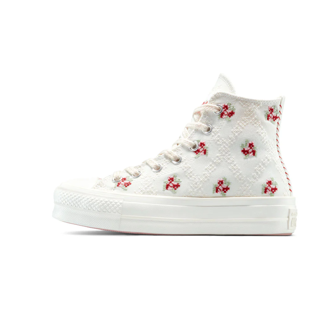 Converse - Women's Chuck Taylor All Star Lift Platform Cross Stitch High Top Shoes (A13659C) - Image 2