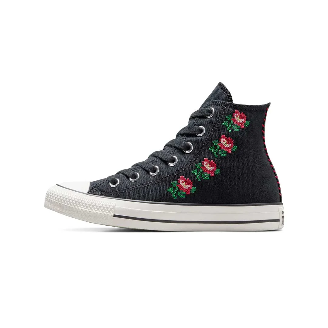 Converse - Women's Chuck Taylor All Star Rose Cross Stitch High Top Shoes (A13657C) - Image 2