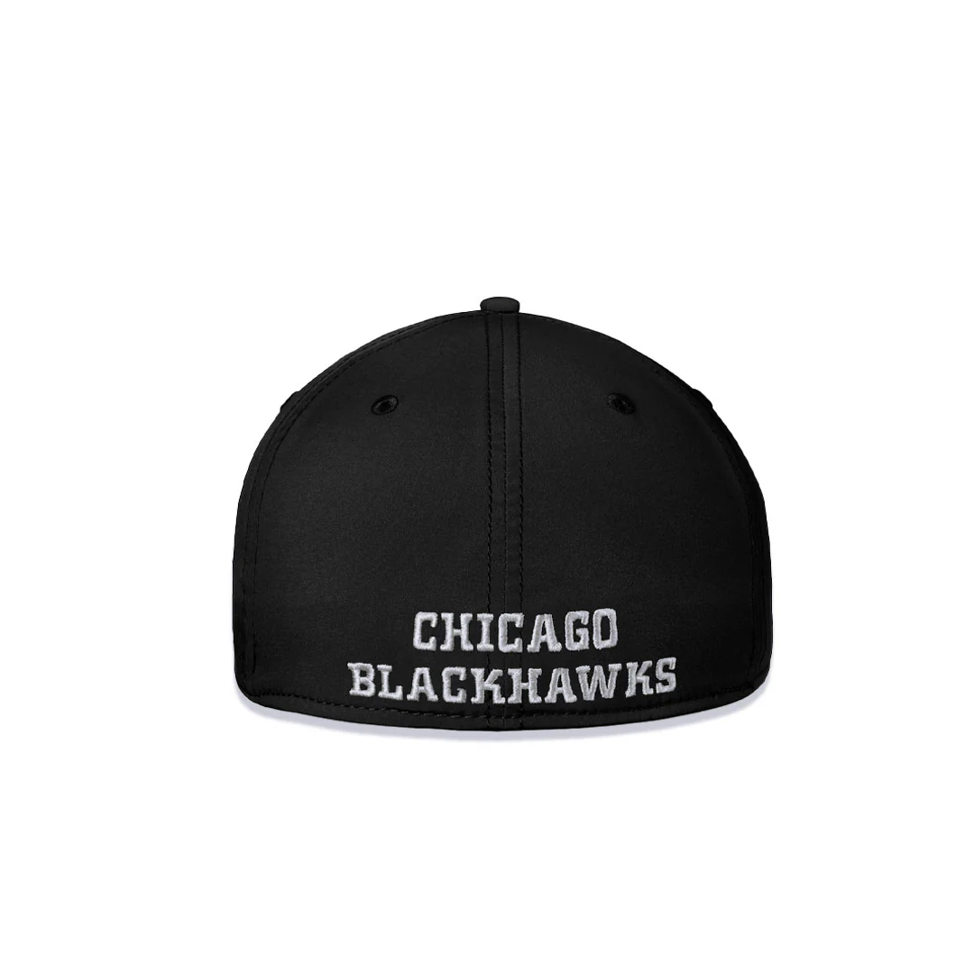 Fanatics - Men's Chicago Blackhawks Logo Stretch Fit Hat (134A BLK 2AE AJT) - Image 3