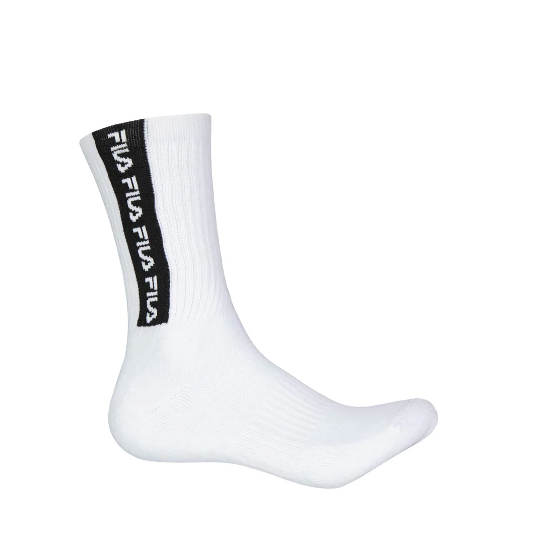 FILA - Men's 3 Pack Athletic Lifestyle Crew Socks (FW0125 WHTBLK) - Image 2