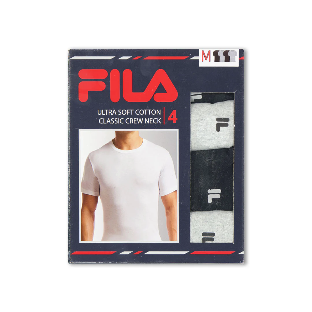 FILA - Men's 4 Pack Crew Neck T-Shirt (FM0314CT BLKGRY) - Image 4