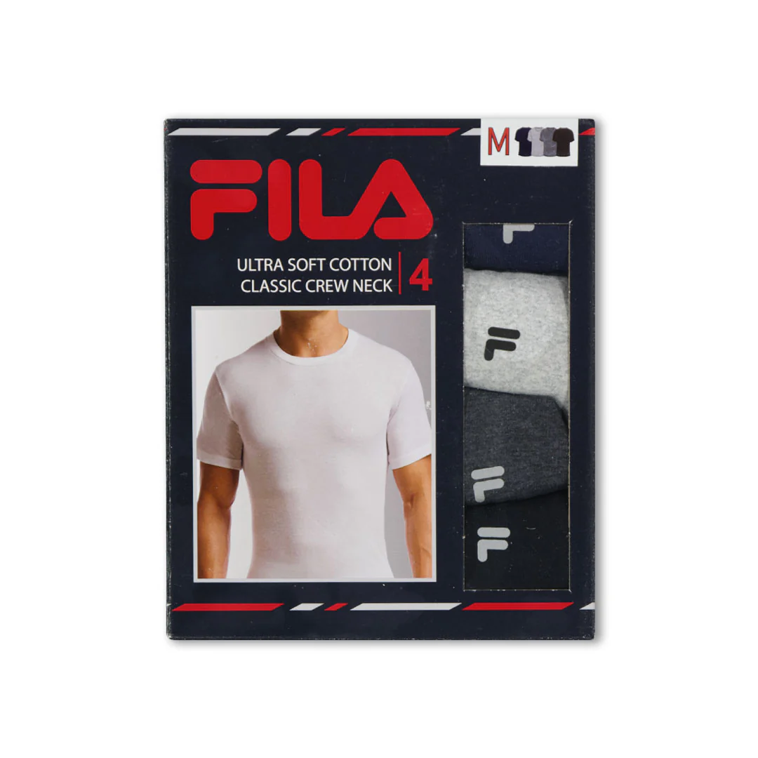 FILA - Men's 4 Pack Crew Neck T-Shirt (FM0314CT BLKNVY) - Image 6