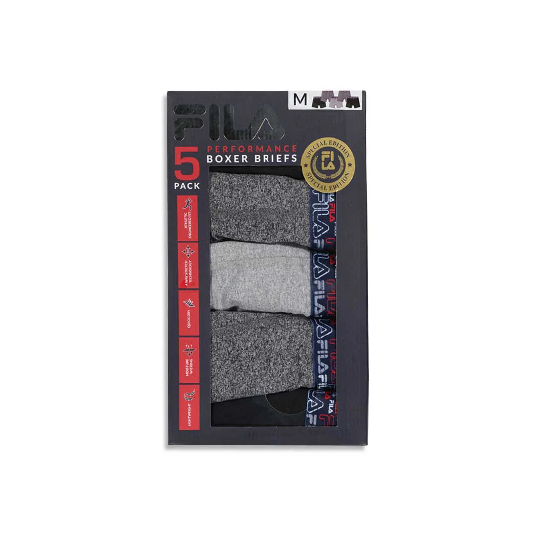 FILA - Men's Special Edition 5 Pack Boxer Brief (FM412BX5PS1 702) - Image 2
