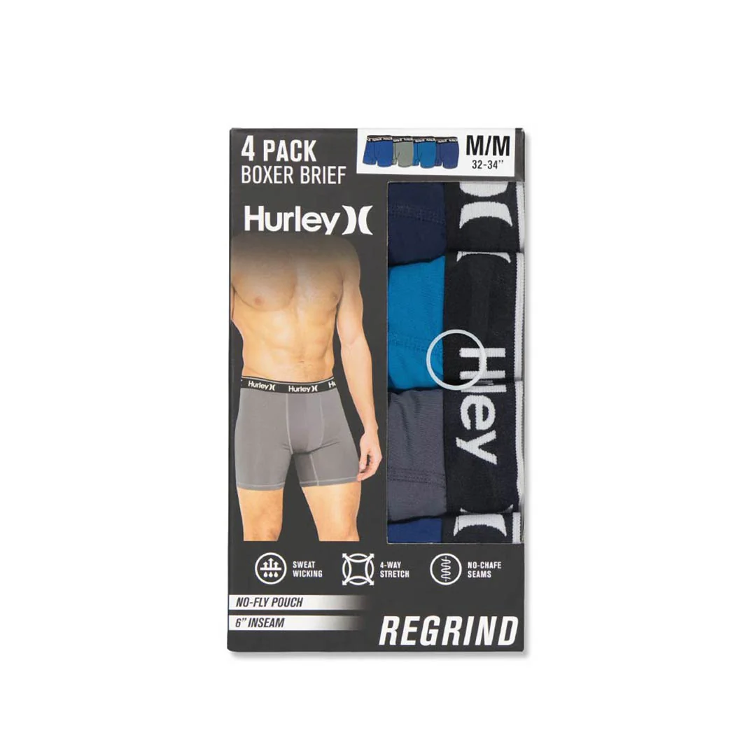 Hurley - Men's 4 Pack Solid Boxer Brief (HUCOREM153786 421) - Image 2