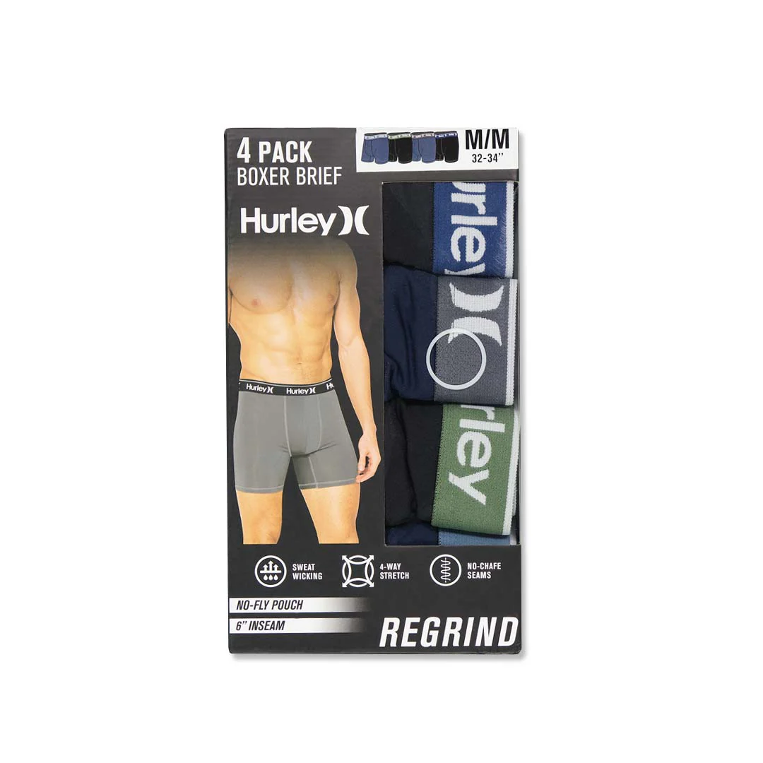 Hurley - Men's Regrind 4 Pack Boxer Brief (HUCOREM153786 431) - Image 2